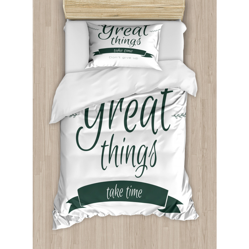 Thing Take Time Duvet Cover Set