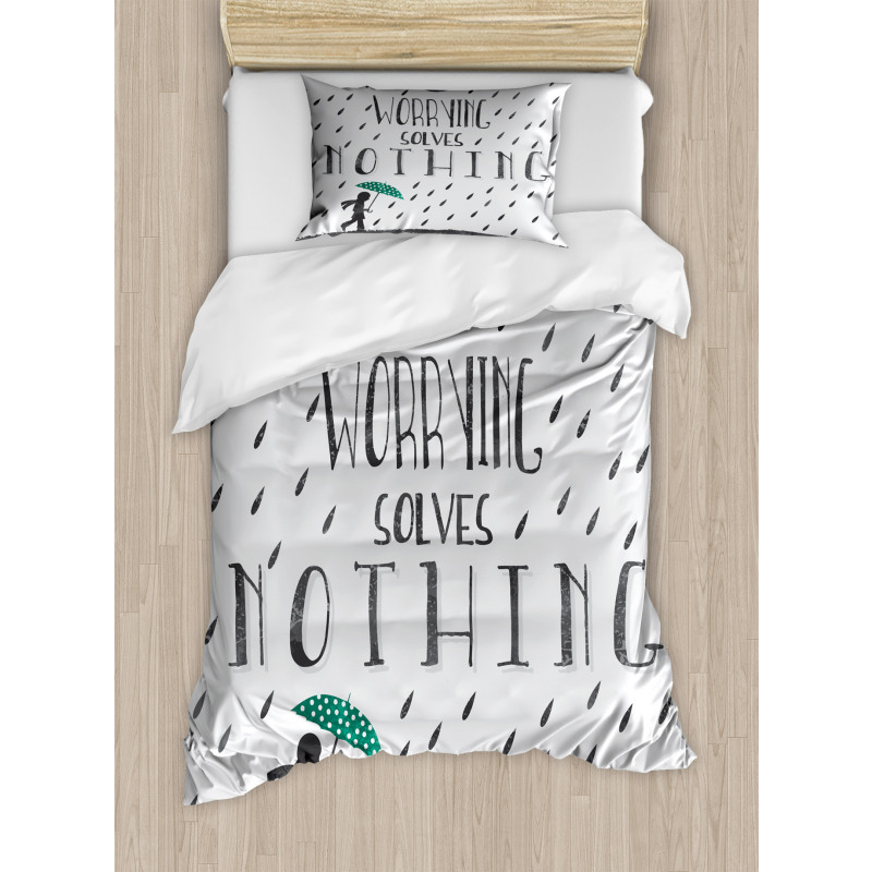 Worrying Solves Nothing Duvet Cover Set