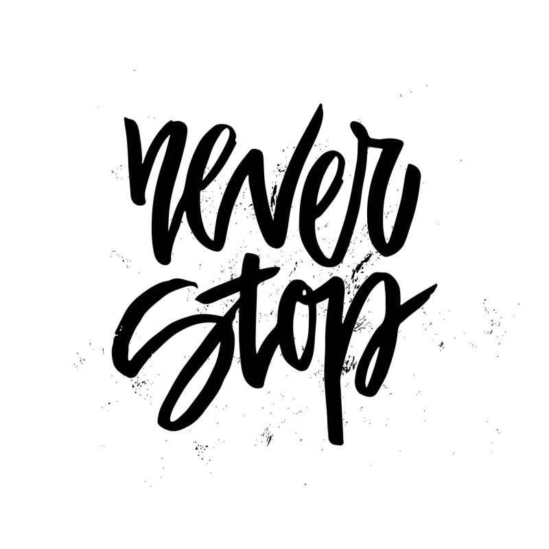 Never Stop Lettering Duvet Cover Set