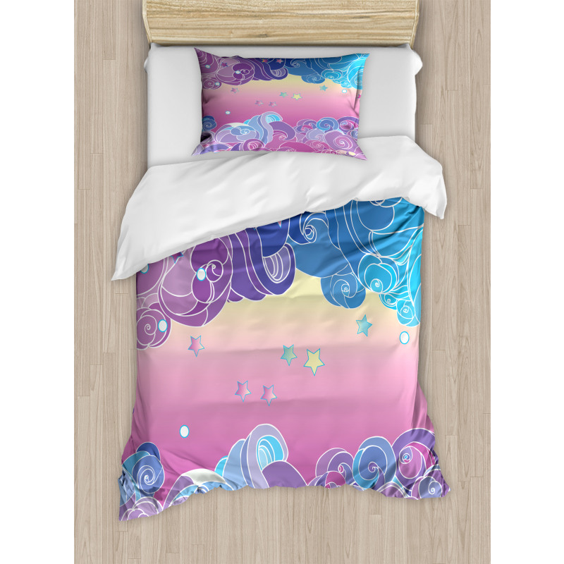 Clouds and Stars Duvet Cover Set