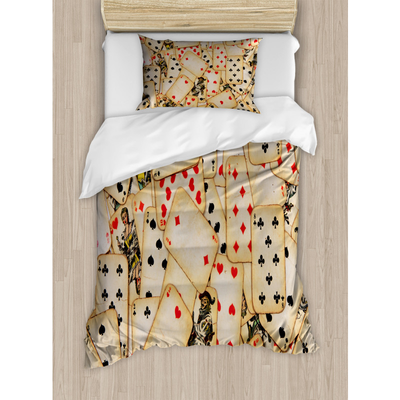 Old Vintage Playing Card Duvet Cover Set