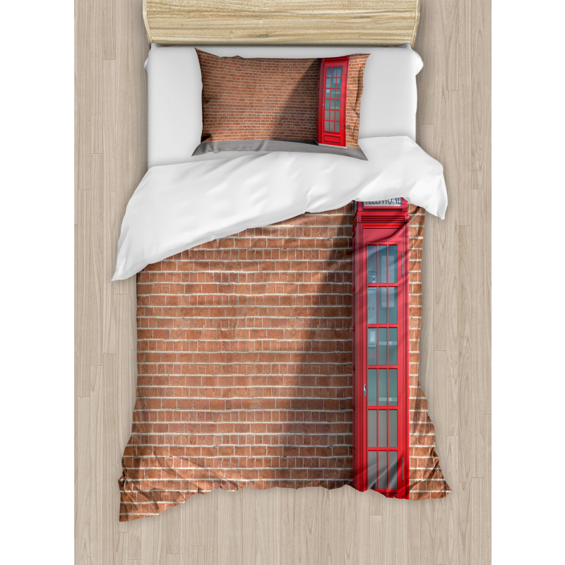 Telephone Kiosk Bricks Duvet Cover Set