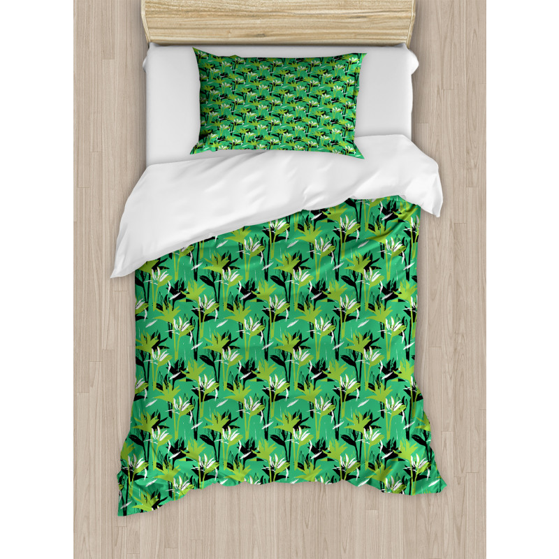 Tropical Strelitzia Floral Duvet Cover Set