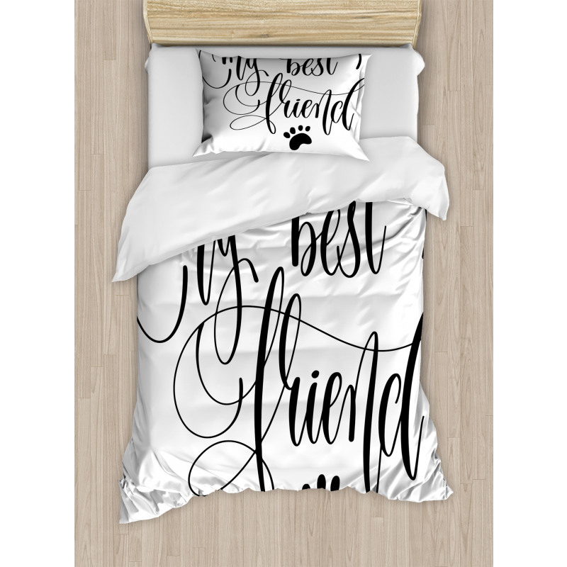 Positive Paws Words Duvet Cover Set