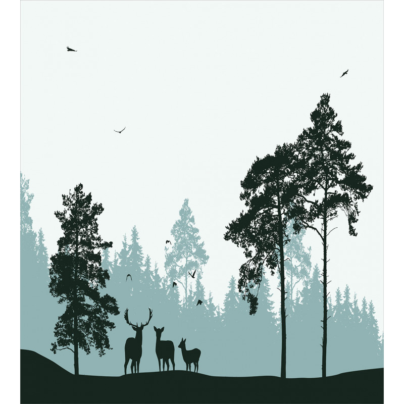 Forest Silhouette Art Duvet Cover Set