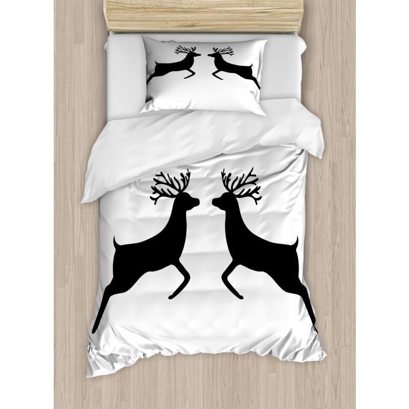 Reindeer Silhouette Duvet Cover Set