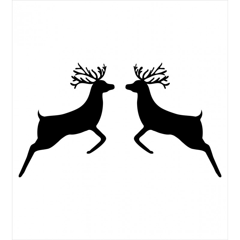 Reindeer Silhouette Duvet Cover Set