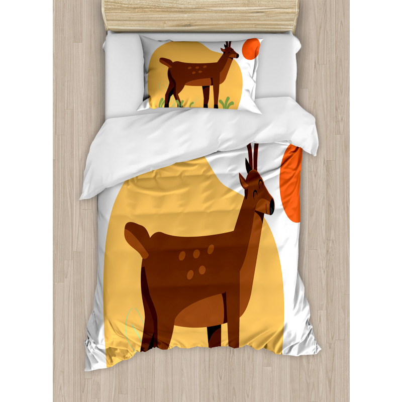 Smiling Antler Meadow Duvet Cover Set