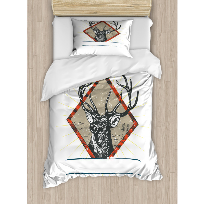 Hipster Wild Antler Duvet Cover Set