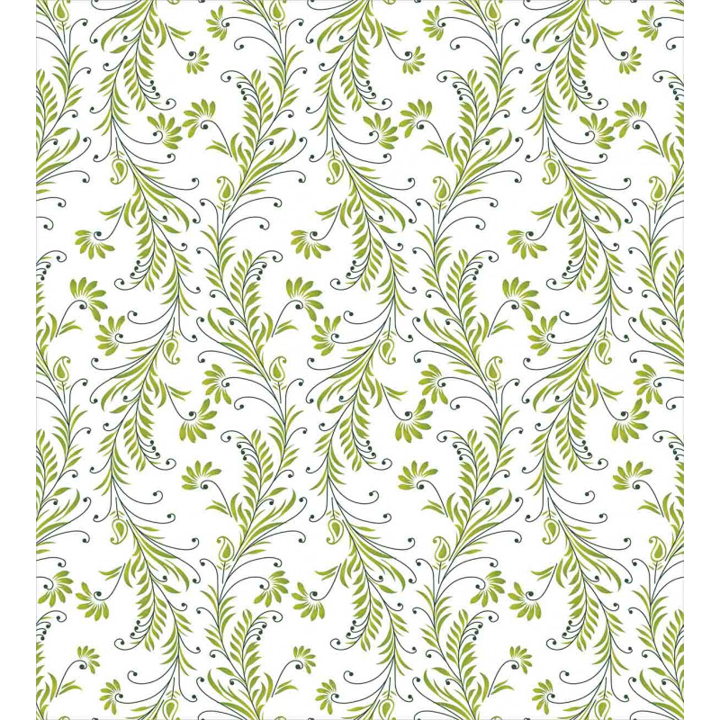 Old Leaf Swirl Floral Duvet Cover Set