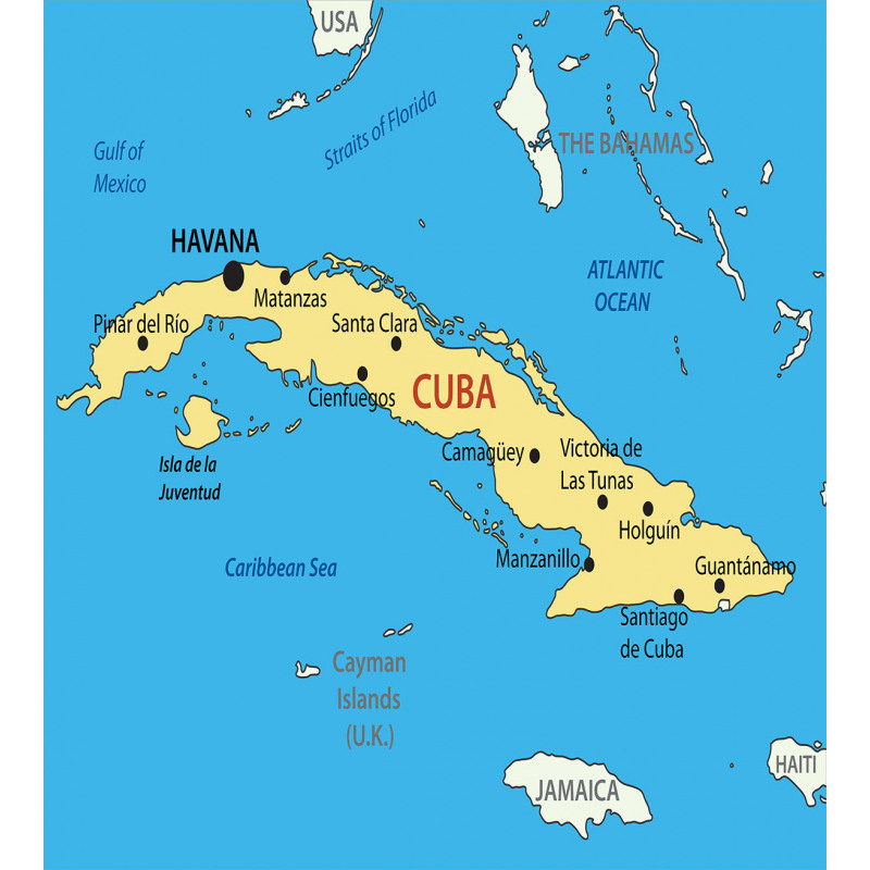 Republic of Cuba Modern Duvet Cover Set