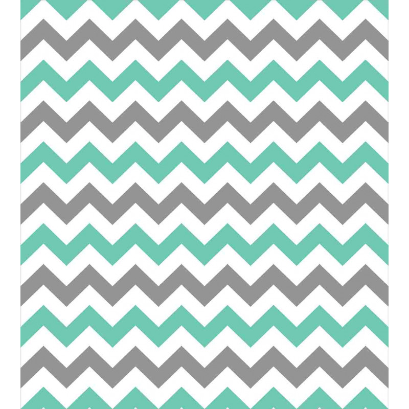 Geometric Wavy Zigzag Duvet Cover Set