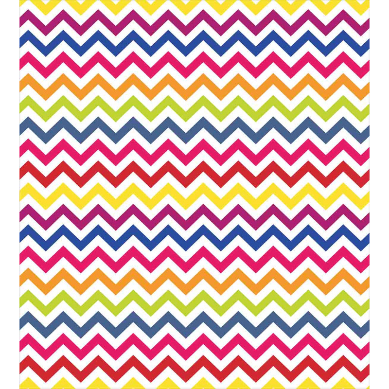 Rainbow Chevron Fun Duvet Cover Set