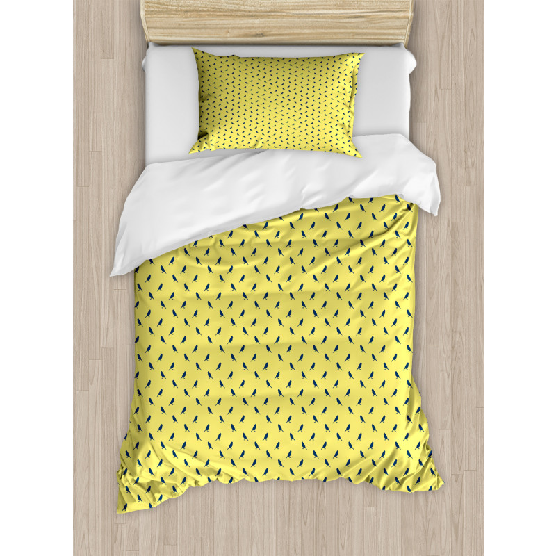 Minimalistic Titmouse Duvet Cover Set