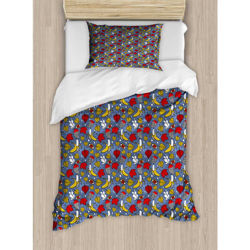 Leaf Banana Eye and Avian Duvet Cover Set