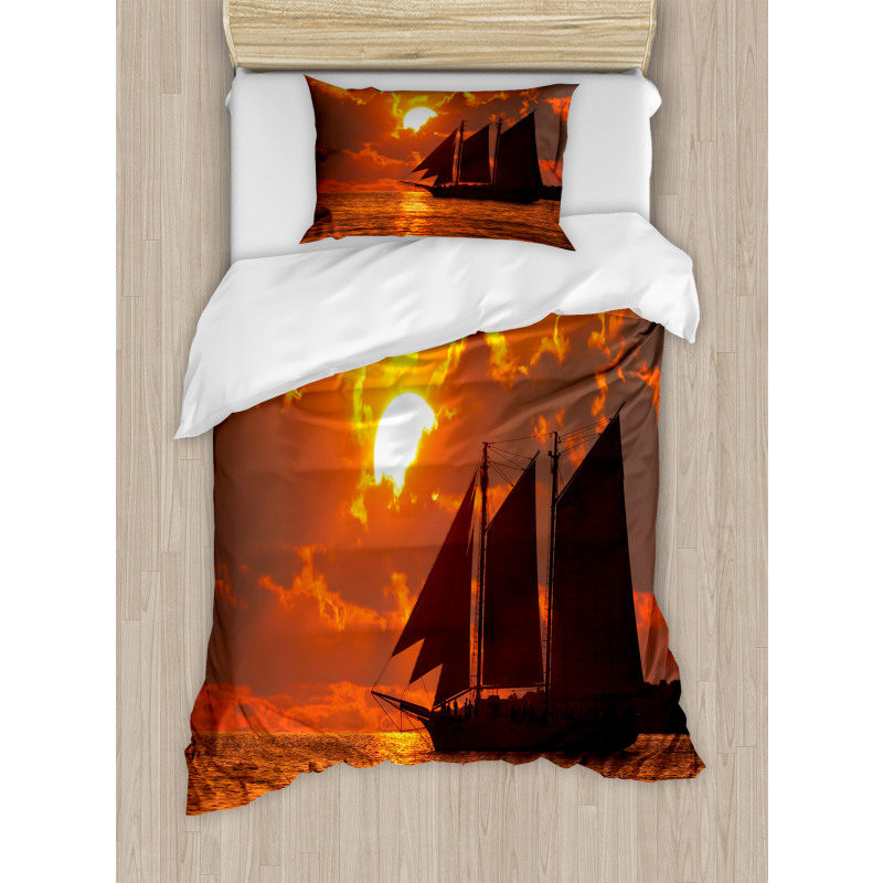 Sunset in Key Florida Duvet Cover Set