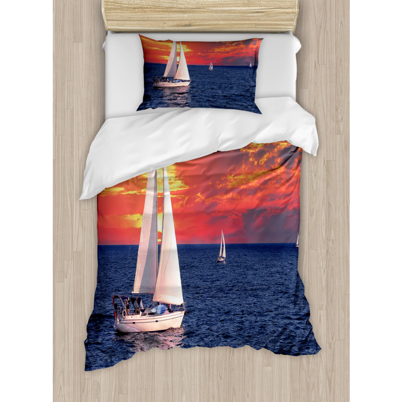 Calm Evening Sailing Duvet Cover Set