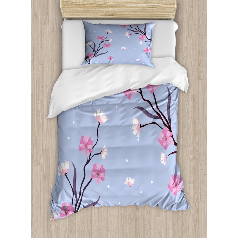 Apple Blossoms Branch Duvet Cover Set