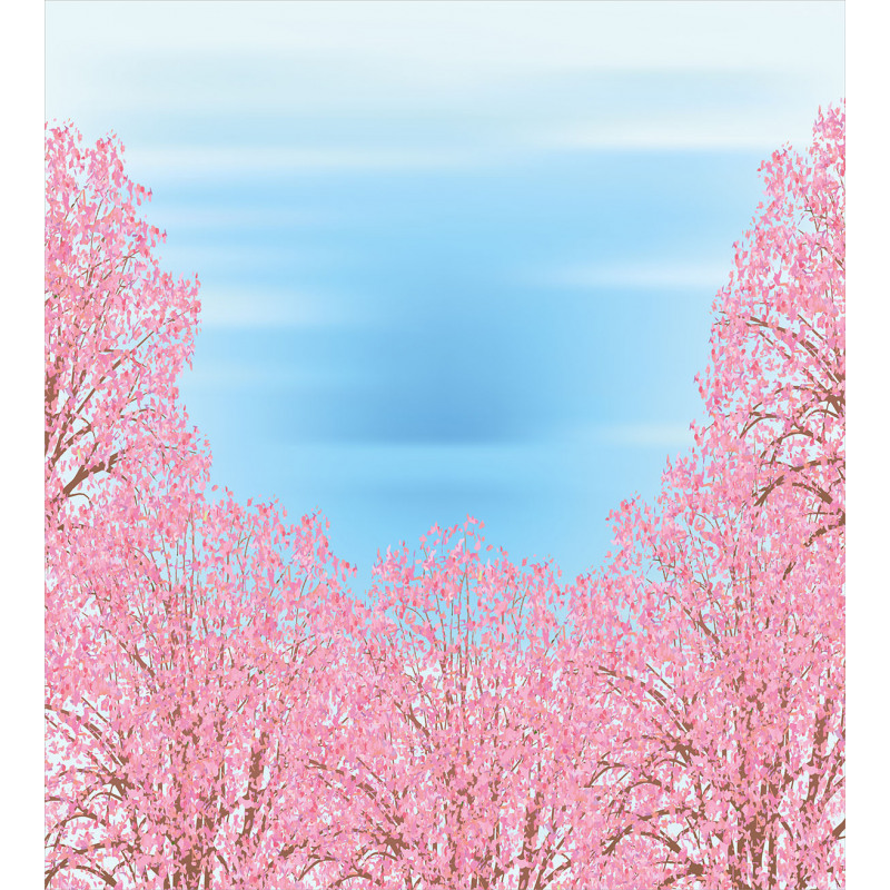 Pinkish Blossom Trees Duvet Cover Set