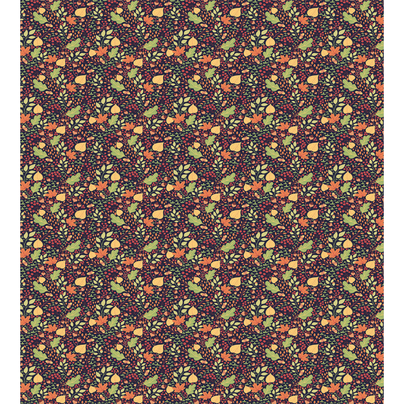 Leaves Acorns and Berries Duvet Cover Set