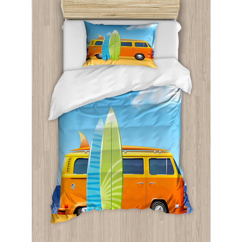 Happy Camper Van Surf Duvet Cover Set