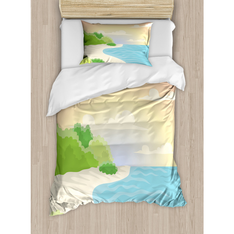 Ocean Bay Tree Sky Duvet Cover Set