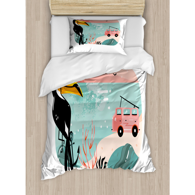 Van and Toucan Duvet Cover Set