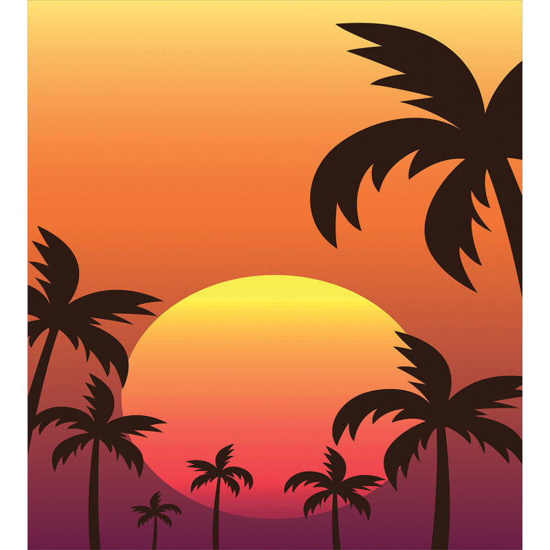 Sunset with Palms Art Duvet Cover Set