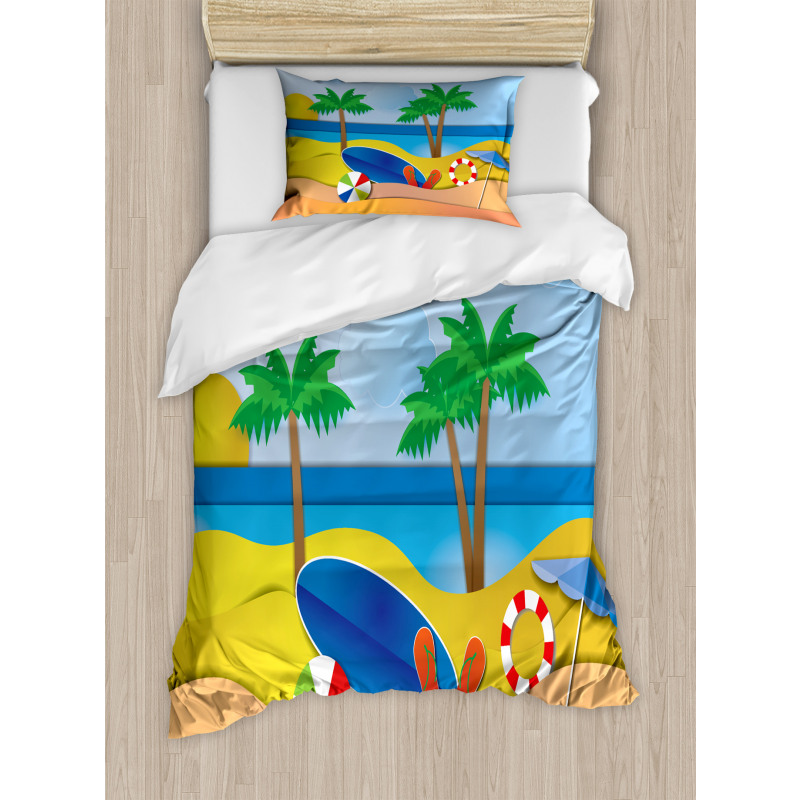 Paper Cut Art Seaside Duvet Cover Set