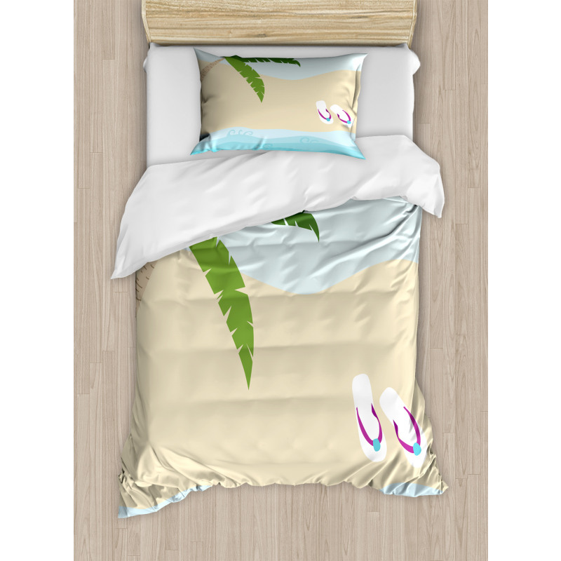 Flip Flops on Coast Duvet Cover Set