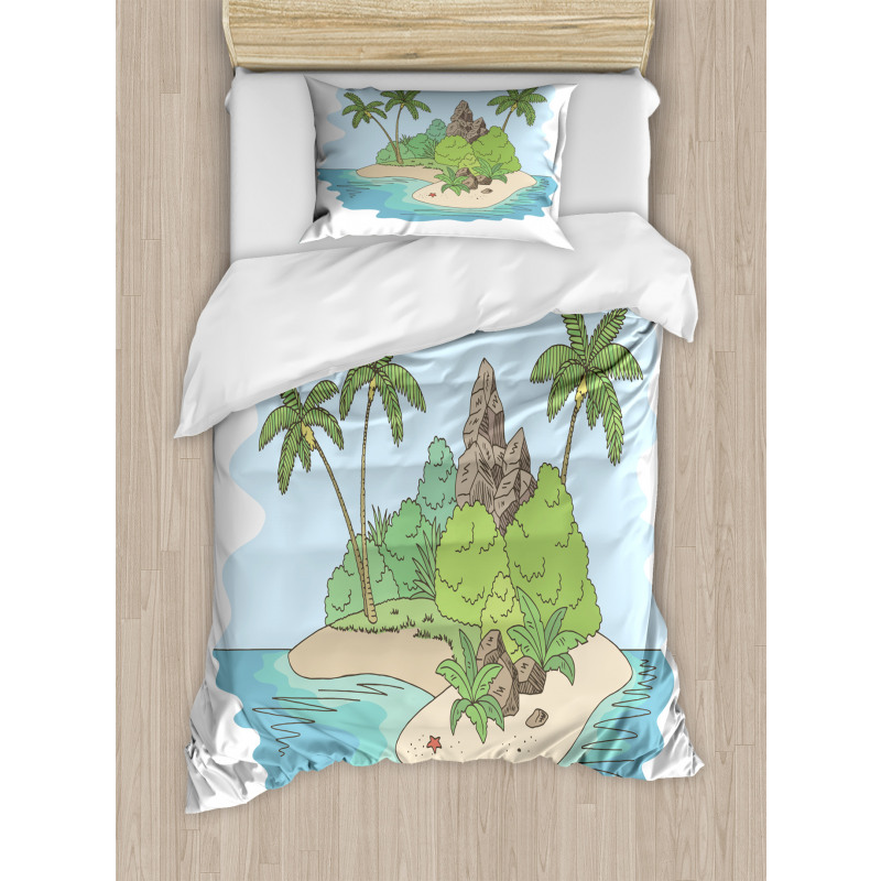 Island Doodle Botany Duvet Cover Set