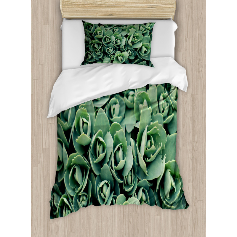 Macro Blooming Leaves Duvet Cover Set