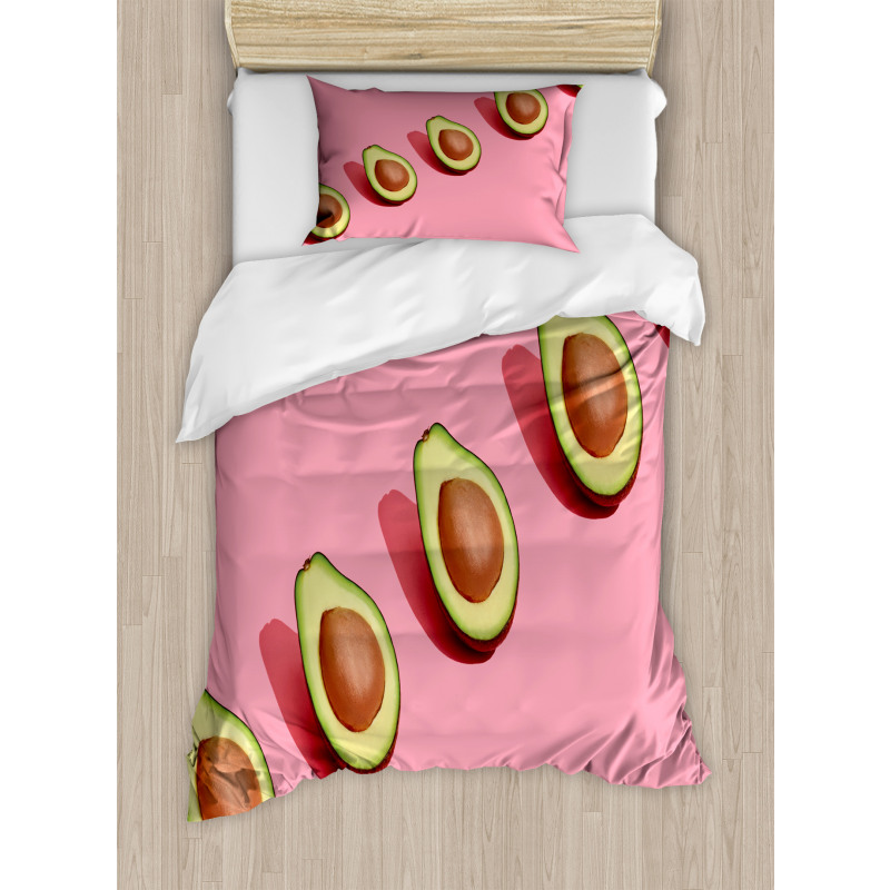 Halved Fresh Avocados Duvet Cover Set