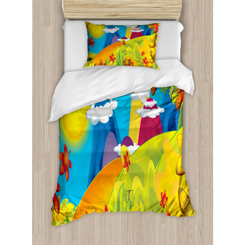 Cartoon Autumn Nature Duvet Cover Set