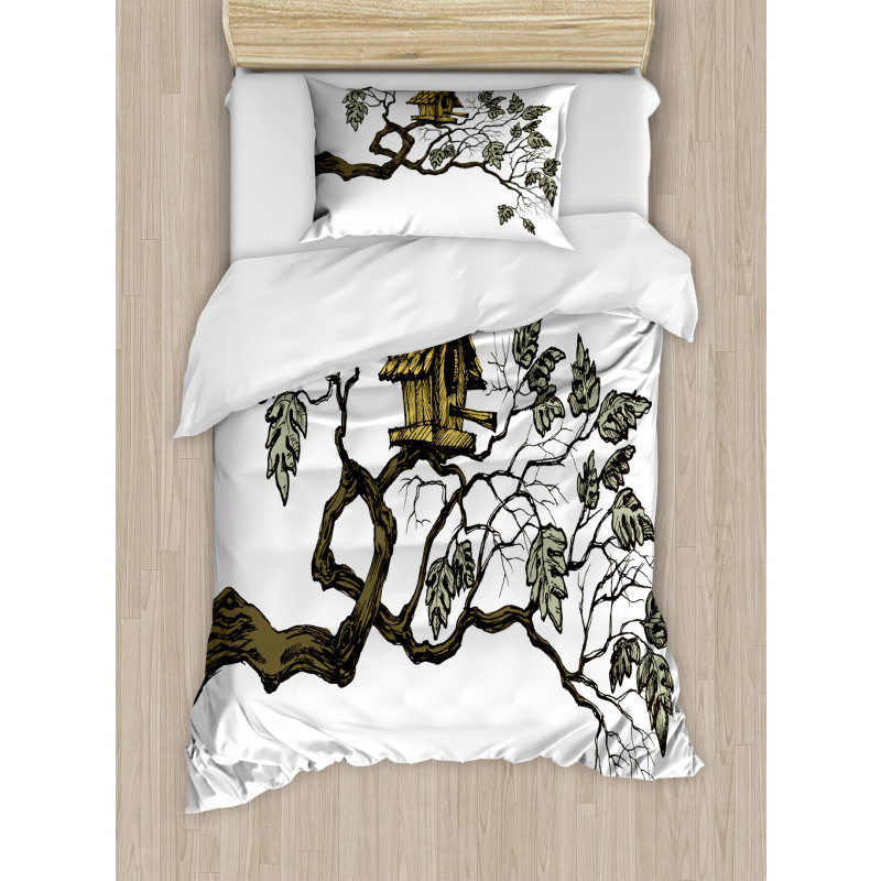 Bird Home and Branch Duvet Cover Set