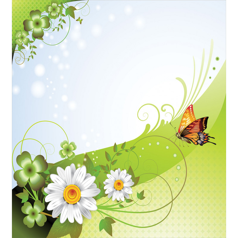 Springtime Butterfly Daisy Duvet Cover Set