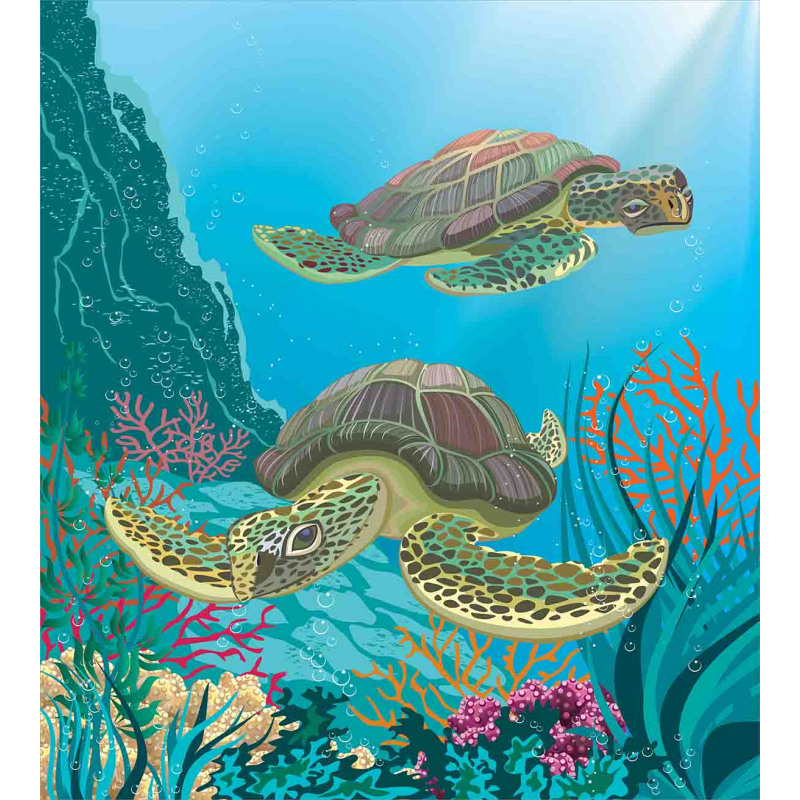 Sealife Turtles Aquatic Duvet Cover Set