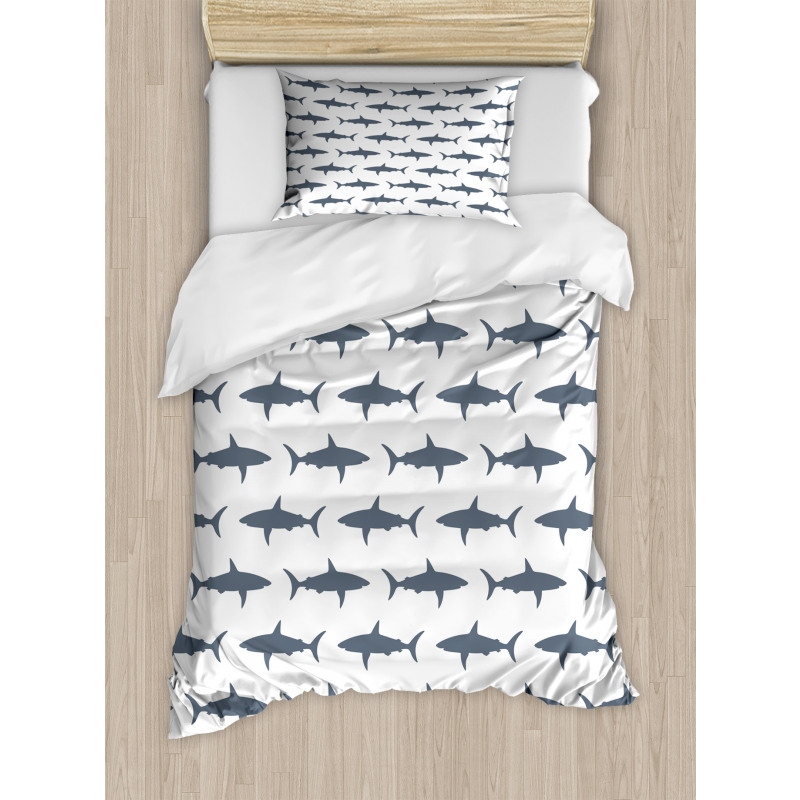 Swimming Wild Fishes Duvet Cover Set