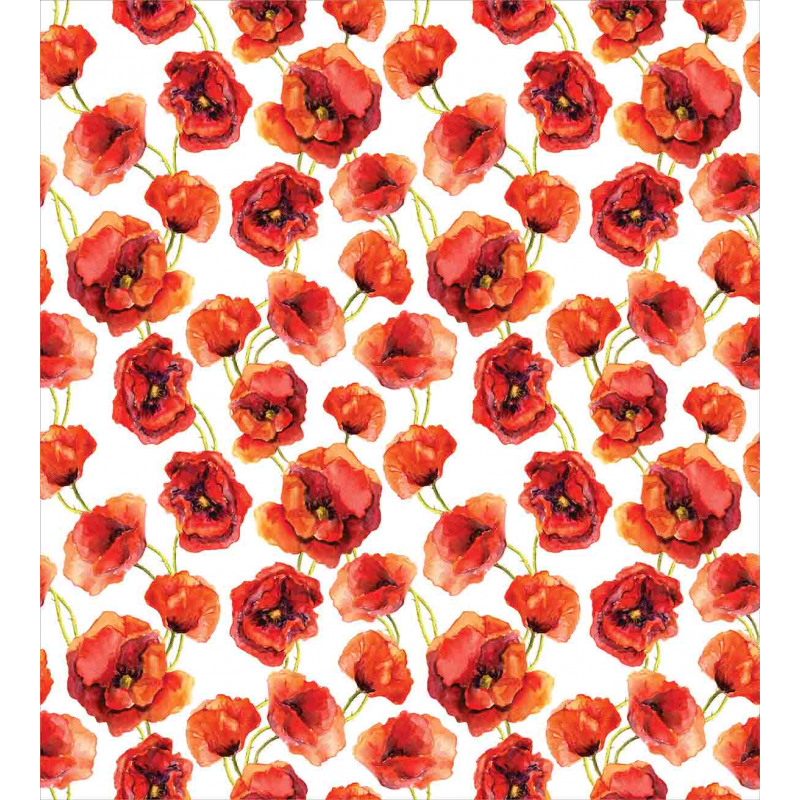Poppies Garden Floral Duvet Cover Set