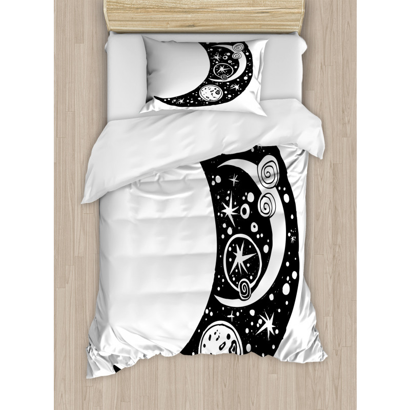 Crescent Doodle Duvet Cover Set