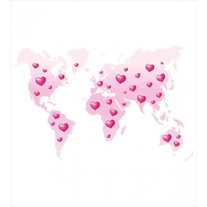 Global Dots Heart Love Duvet Cover Set