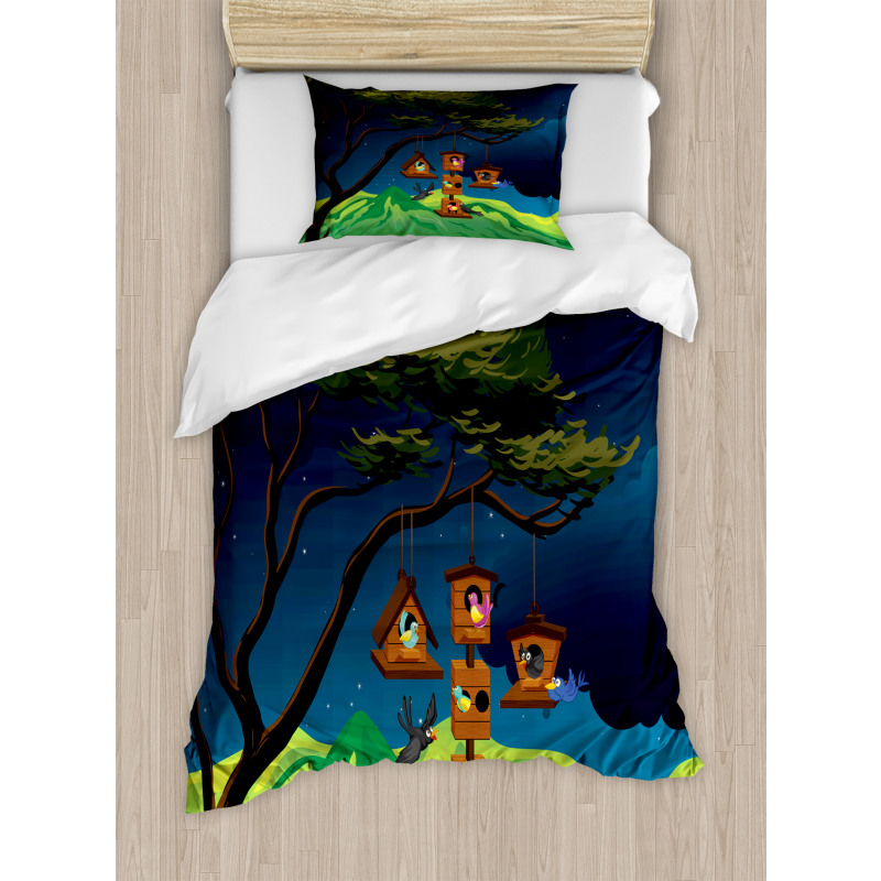 Fly Animals Nest Cartoon Duvet Cover Set