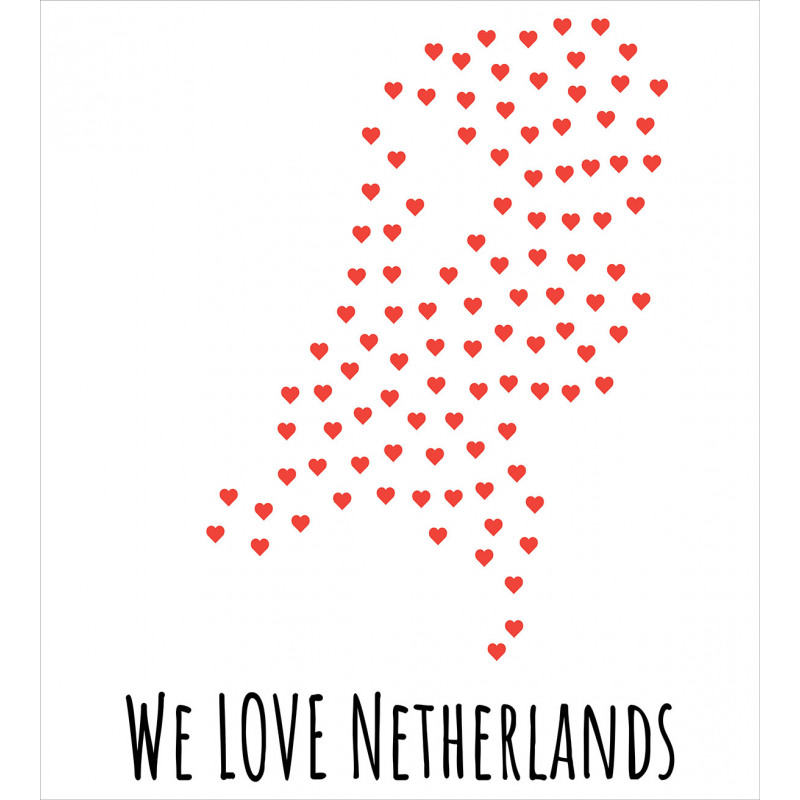Love Netherlands Wording Duvet Cover Set
