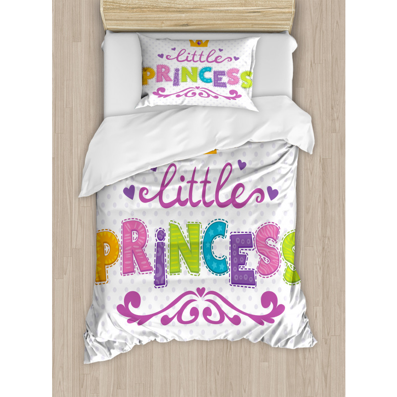 Little Princess Words Duvet Cover Set