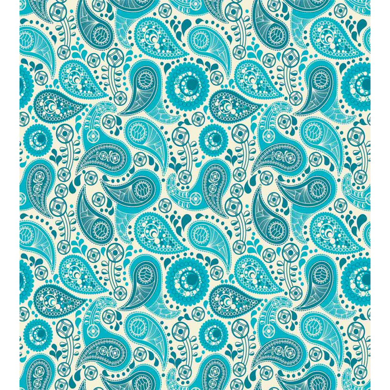 Paisley Blue Flowers Duvet Cover Set