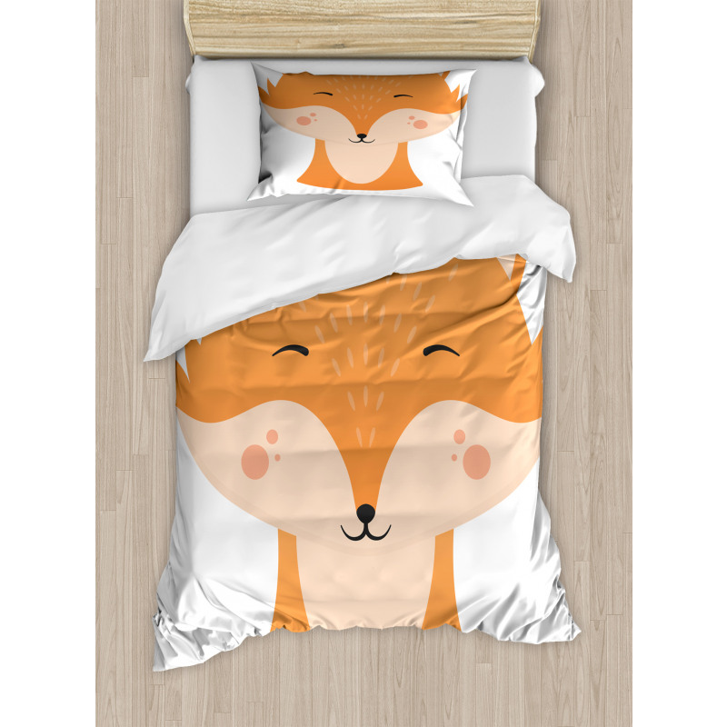 Happy Animal Face Simplicity Duvet Cover Set