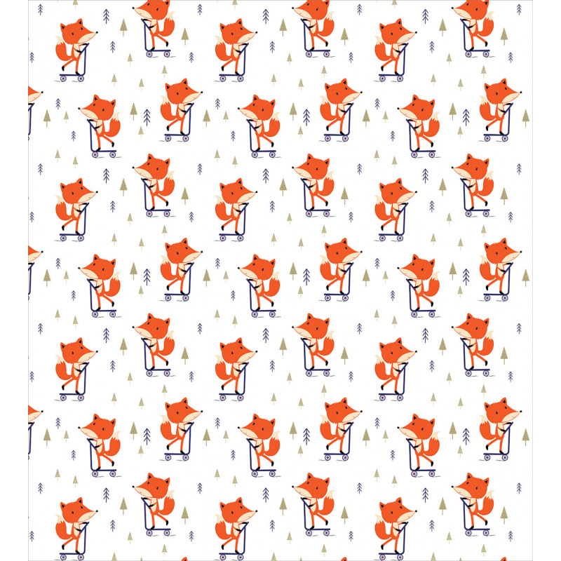 Animal with Scooter Tiny Trees Duvet Cover Set