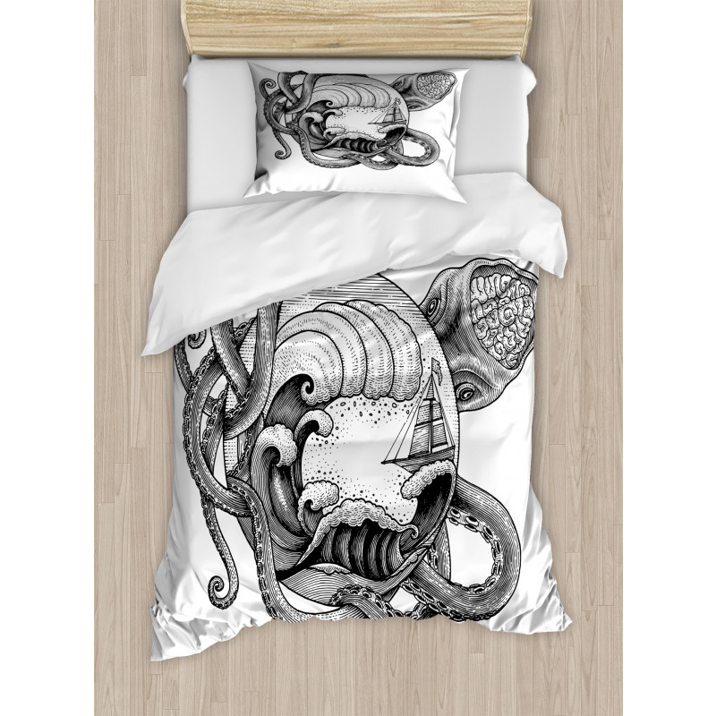 Abstract Octopus Duvet Cover Set