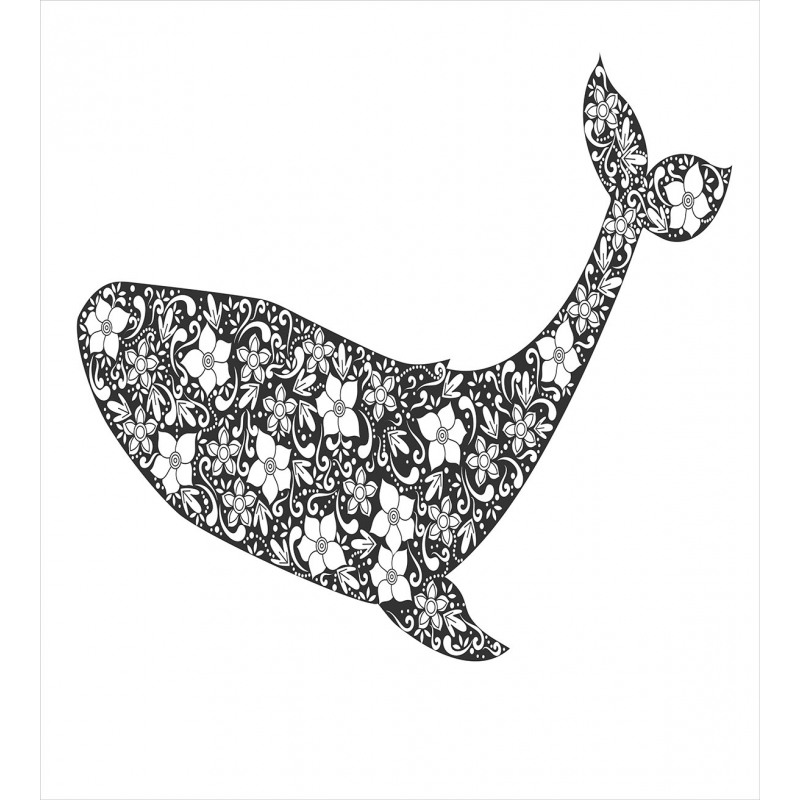 Zentangle Whale Duvet Cover Set