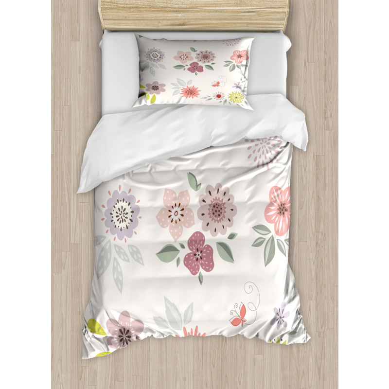 Continuous Flowers Duvet Cover Set